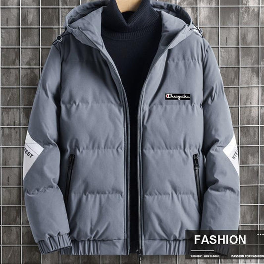 Men's Fashion Winter Thick Warm Down Cotton Jacket Casual Jacket Youth All-match Comfortable Overalls