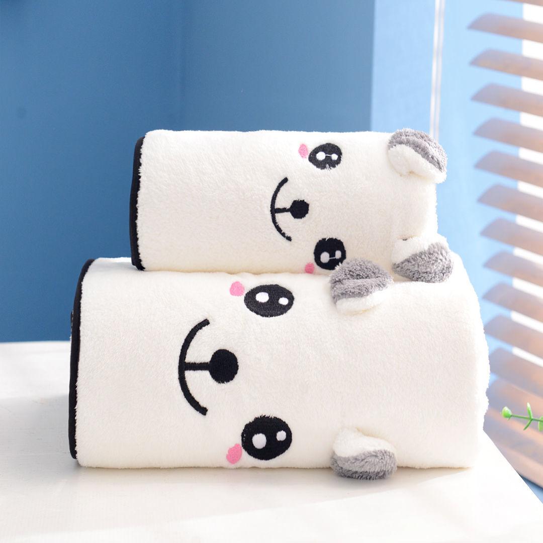 Household Cute Bath Towel Towel Set Pure Cotton Super Soft Absorbent Bath Cartoon Towel Fabric Skin-friendly Soft and Absorbent