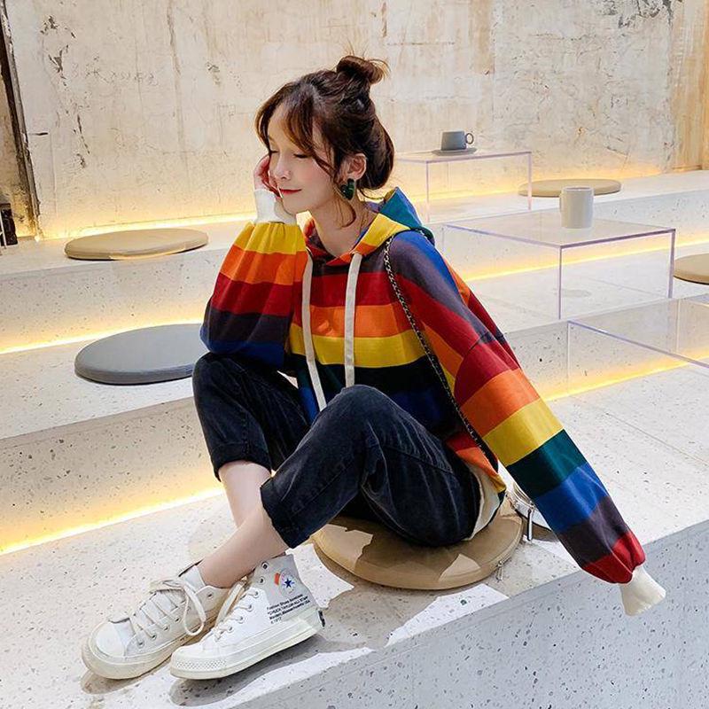 Large size long sleeve warm hooded Top Spring and autumn sweater cotton women Sweatshirt wild