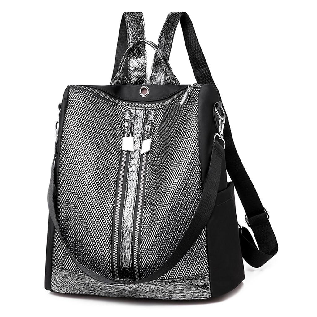 Fashion Ladies Sequins Wild Large Capacity Backpack Shoulder Bag Student Bag