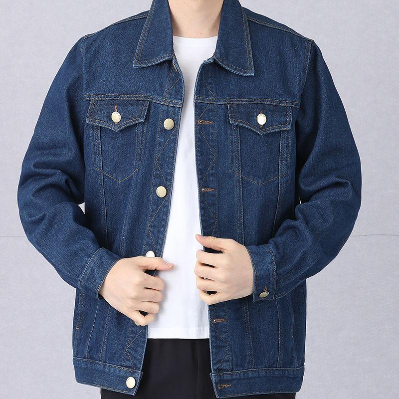 Men's Denim Jacket Spring Young and Middle-aged Blouse Loose Large Size