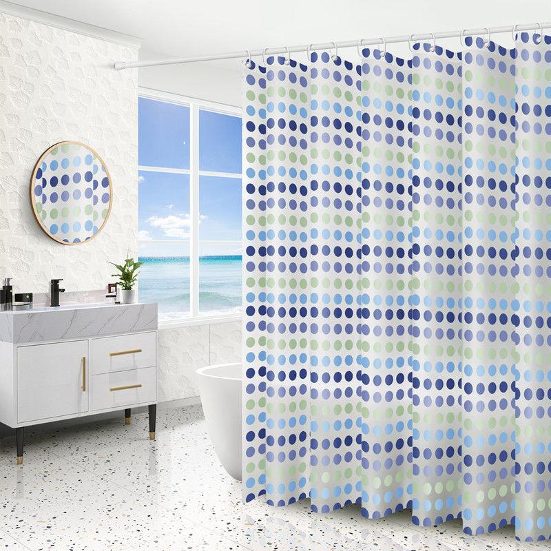 Modern and Stylish Thickened Waterproof Shower Curtain Home Bathroom Decoration with Hook