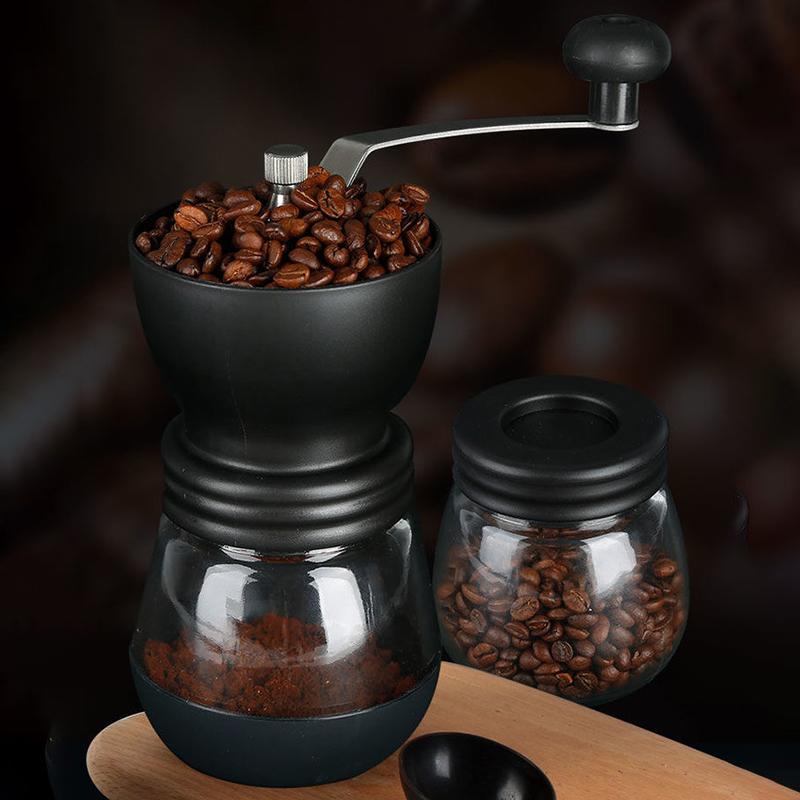 Lovely Durable Household Products Coffee Grinder Grain Spice Grinder Manual Coffee Grinder Mini Coffee Grinder Glass Material