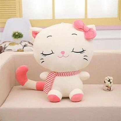 Children's Plush Toys Cute Kawaii Cat with Bow Plush Dolls Toys Gift Stuffed Soft Doll Cushion Sofa Pillow Gifts Xmas Gift Party Decor