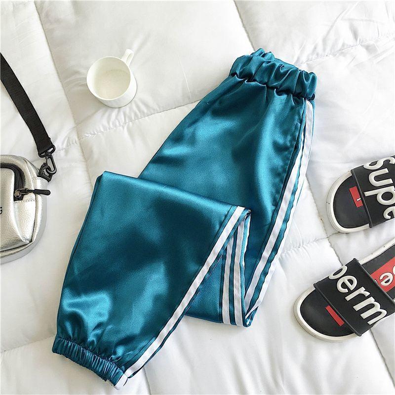 Sportswear Casual Suit Female Hip-hop Loose Round Neck Short-sleeved Sports Pants Two-piece Home Casual Wear Sports Suit