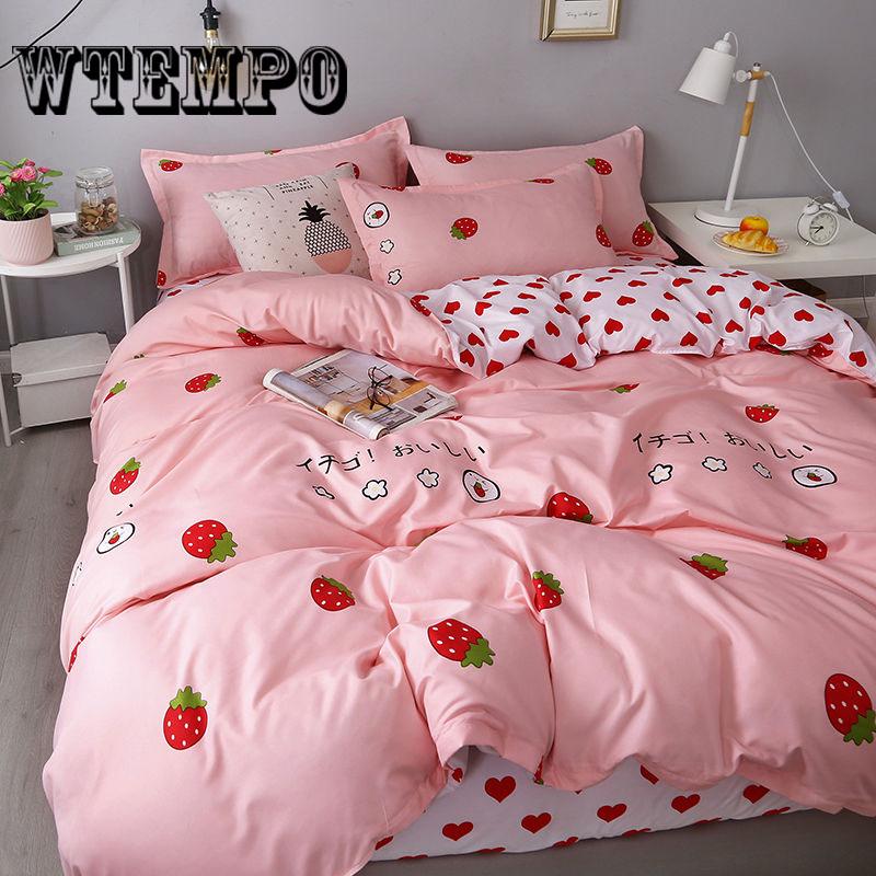 Bedding Set Print Set Lifelike Bedclothes with Pillowcase Bed Set Home Textiles