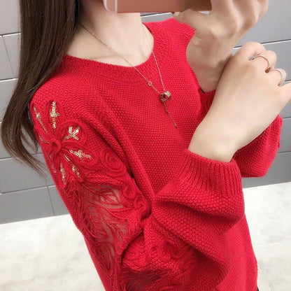 Autumn Winter Fashion O-Neck Pullover Sweater Female Casual Sweater Warm Long Sleeve Knitted Sweater