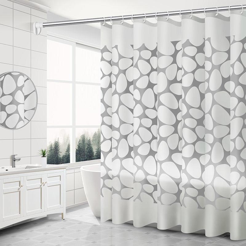 Modern and Stylish Thickened Waterproof Shower Curtain Home Bathroom Decoration with Hook