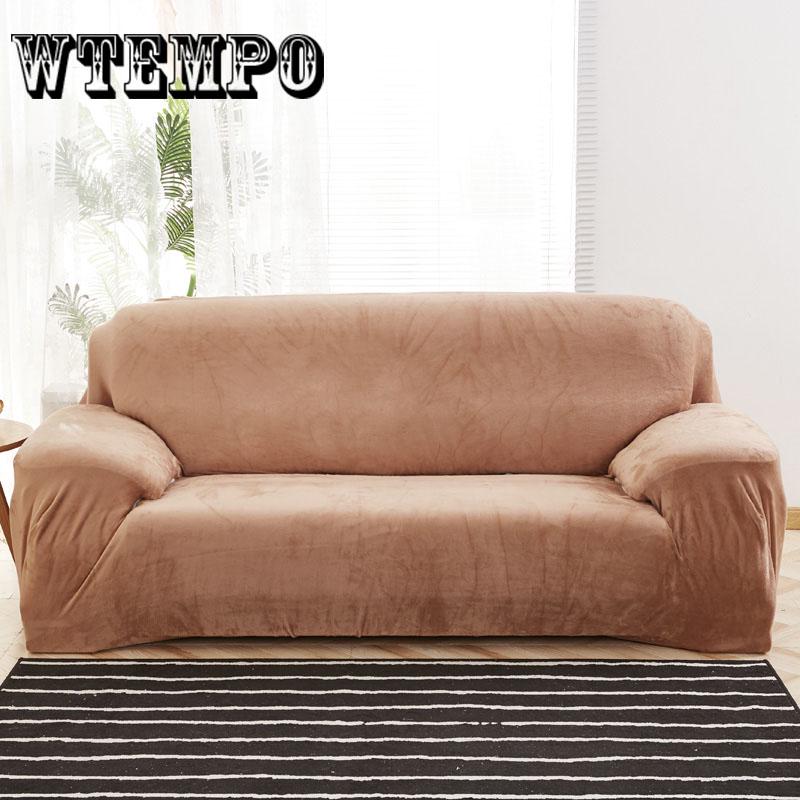 Plush Thicken Elastic Sofa Cover Universal Slipcover 1-4 Seater Stretch Couch Cover for Living Room