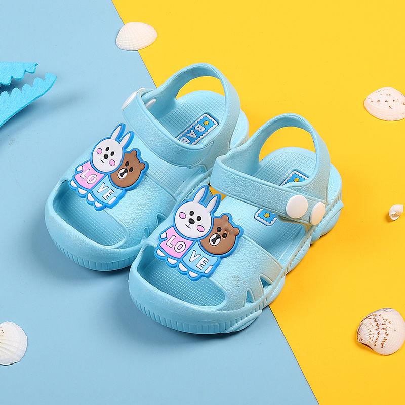 Baby Sandals Summer Boys and Girls Baotou Soft Bottom Non-slip Little Princess Cute Cartoon Toddler Sandals