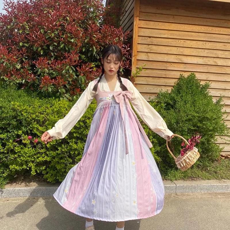 Daily Chinese Element Dress Improved National Style Two-piece Embroidered Antique Skirt Suit