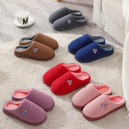 Cotton Slippers for Men and Women In Autumn and Winter Thicken Warm Home Indoor Non-slip Thick-soled Couple Slippers for Men Winter