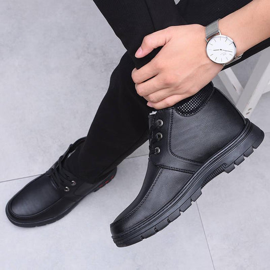 Winter Cotton Shoes All-match Warm Father Shoes Plush Thick High Top Cotton Shoes Men's Boots