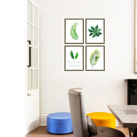 Nordic plant photo frame decoration stickers porch restaurant bedside corner TV wall stickers