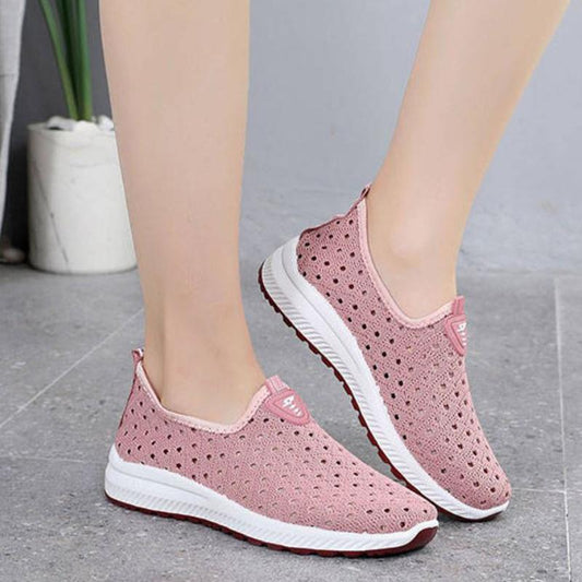 Mesh Shoes Women Summer Old Beijing Cloth Shoes Women's Shoes Breathable Hollow Mesh Casual Sneakers Women Middle-aged Mom Shoes