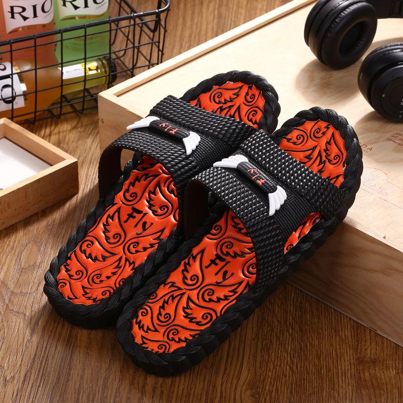 Deodorant Non-slip Slippers for Men's Summer Home Indoor Massage Leisure Sandals and Slippers for Men's Outer Wear