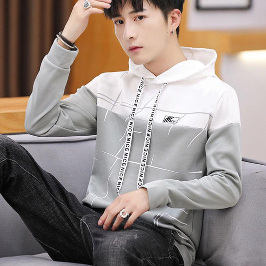 Men's Long Sleeve Hooded Jacket Autumn Winter Cotton Sweater Men Sweatshirt Wild Large Size