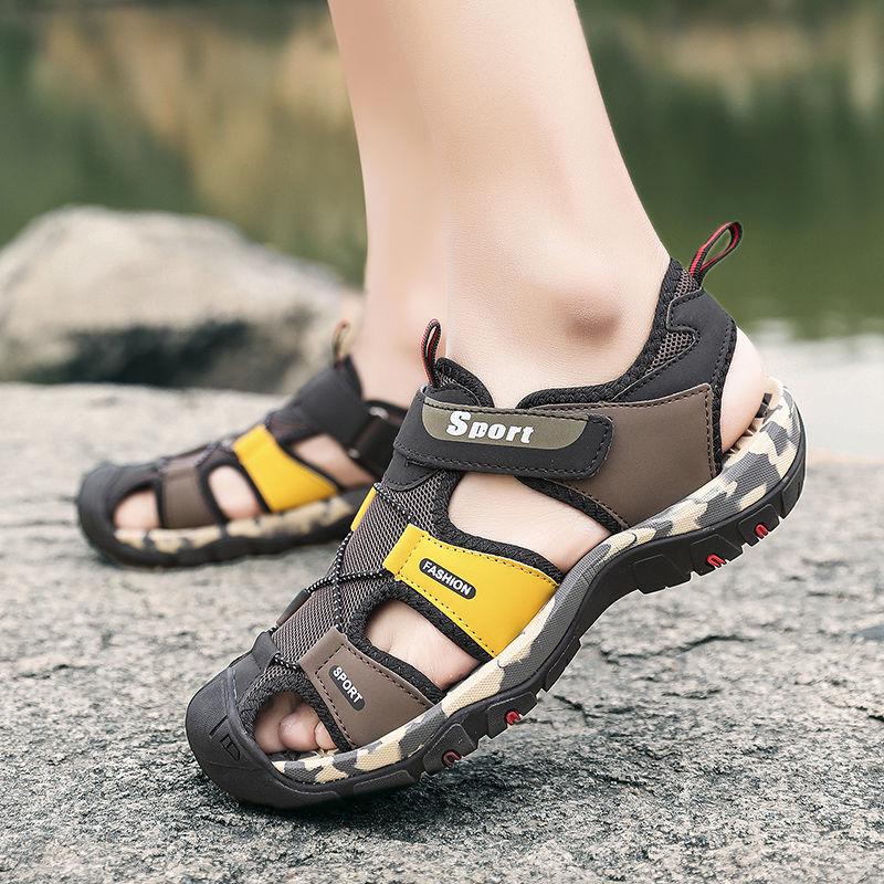 Summer Men's Sandals Outdoor Cow Leather Anti-skid Sports and Leisure Lightweight Fashion Hiking Sandals