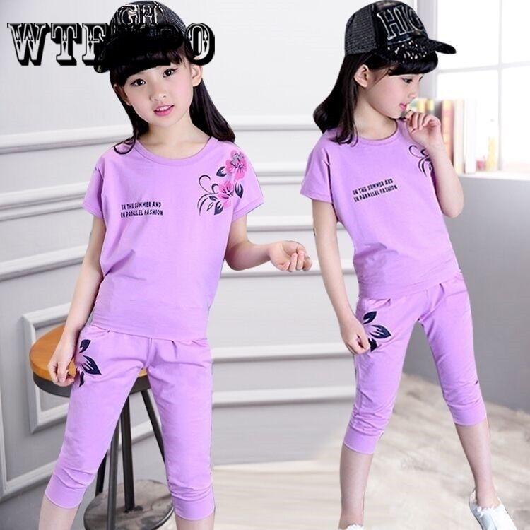 Brand T-shirt Pants 2pcs Kids Baby Girls Outfits Lolly T-shirt Tops+short Pants Clothing Sets