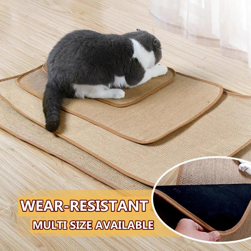 Sisal Cat Scratching Board Not Drop Crumbs Nest Pad Claw Grinder Wear-resistant Sofa Protective Pad Pet Supplies Cat Sleeping Pad Thick Double Layer