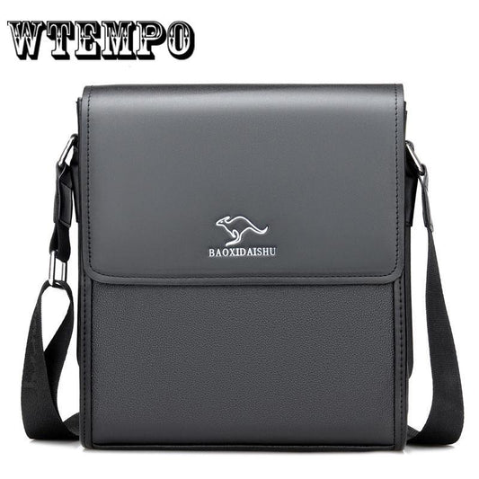 Messenger Shoulder Bag Men Leather Briefcase Casual Business Crossbody Handbag