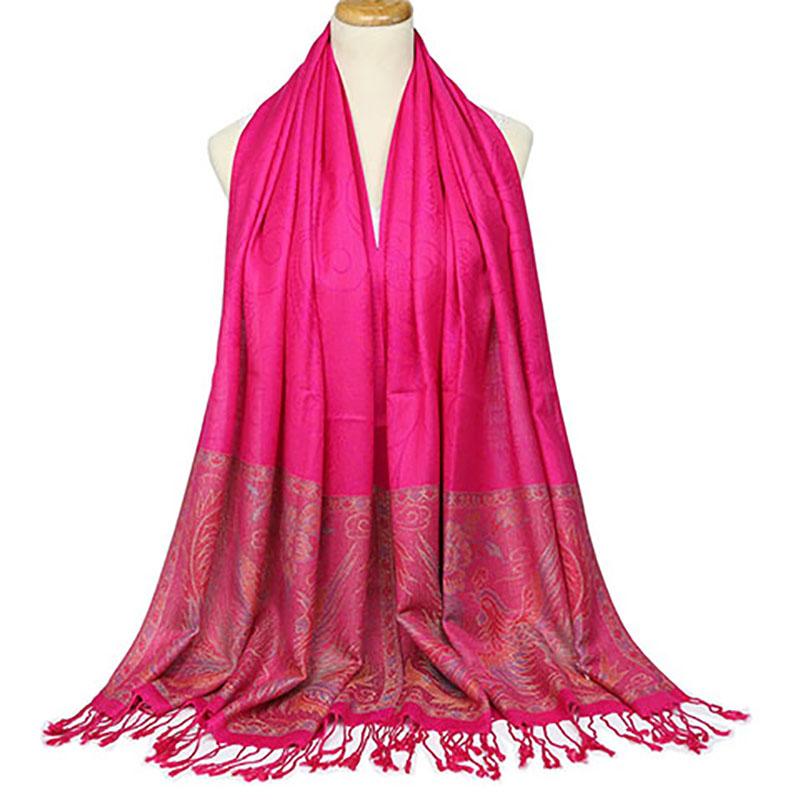 Scarf Autumn and Winter Women's Dual-use Warmth Thick Super Long Chinese Style Scarf Fashion Printing Fringed Scarf Shawl