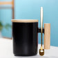 Ceramic with Lid and Spoon for Household Coffee Cup and Teacup Milk Cup with Wooden Handle Mug Large Capacity