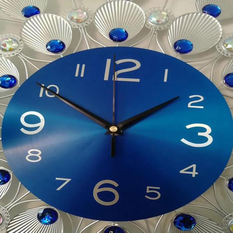 Fashion Blue Shell Simple Art Wall Watch Specifications Creative Clock Modern Wall Clock