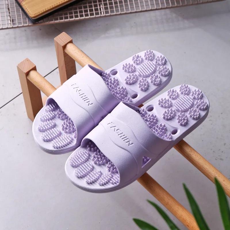 Massage Slippers Summer Men and Women Non-slip Soft Bottom Bathroom Bath Leaking Couple Bedroom Flip-flops Sandals and Slippers