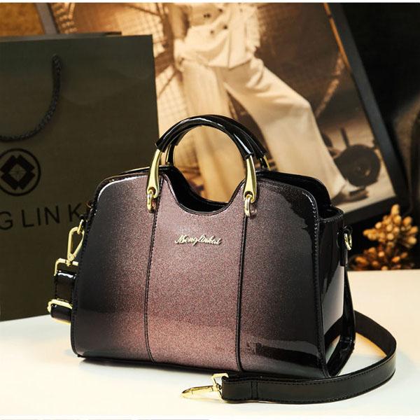 Cross Body Summer Leather Texture Patent Leather Bag Wild Female Bag Simple Shoulder