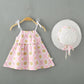 Baby Princess Skirt Girl Temperament Suspender A-line Skirt Little Girl Dress Children's Skirt Summer Thin Section (gift Hat)