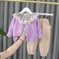 Three-piece Girls Spring and Autumn Suits Girls Baby Knitted Jackets Little Girls Clothes