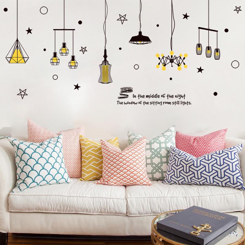 Creative personality chandelier self-adhesive wallpaper stickers