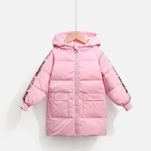 Children's Down Jackets In The Long Section for Boys Girls Thicken Winter Coats for Children with Hooded Babies and Infants Children's Clothing