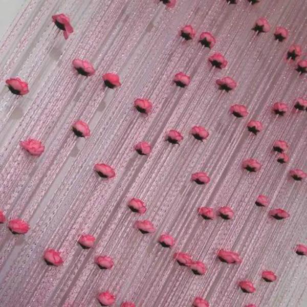 Rose Flower Line Curtain Door Curtain Living Room Bedroom Partition Entrance Curtain Bed Curtain Wedding Background Curtain