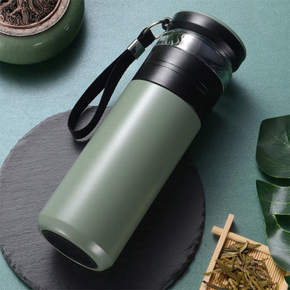 Thermos cup Men's Tea Water Separation 304 Stainless Steel Large Capacity Simple Car Tea Mug Thermos Mug