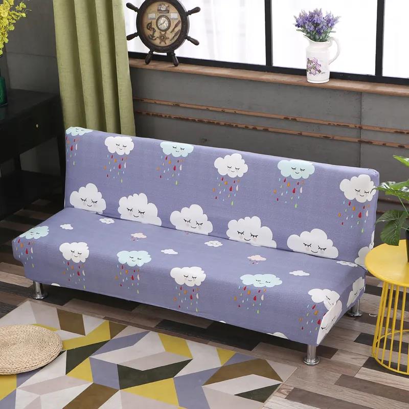 Bed Sofa Cover Slipcovers Anti-Slip Armless Seat Case