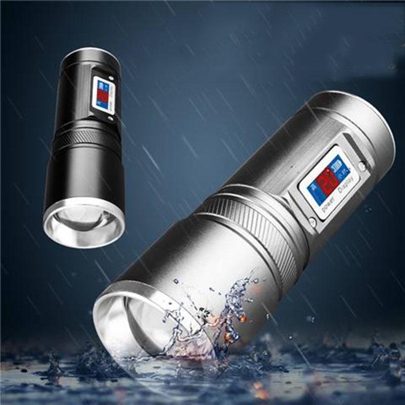 Light Waterproof Underwater LED Flashlight Diving Camping Lanterna Torch with Stepless Dimming