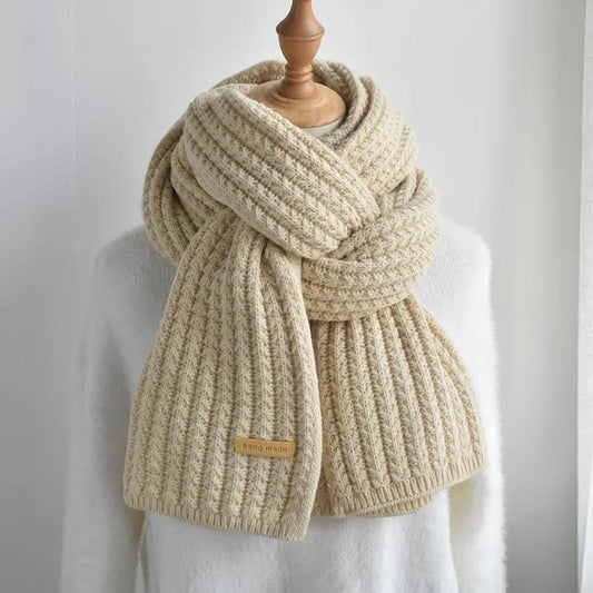 Winter Scarf Female Couple Wool Knitting Korean Version of Wild Thick Warm Shawl Student Bib