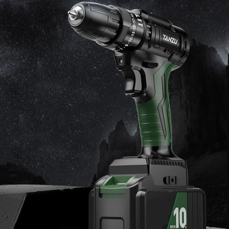 21V Impact Drill Electric Screwdriver Cordless Electric Drill with Rechargeable Motor for Drilling and Screwing