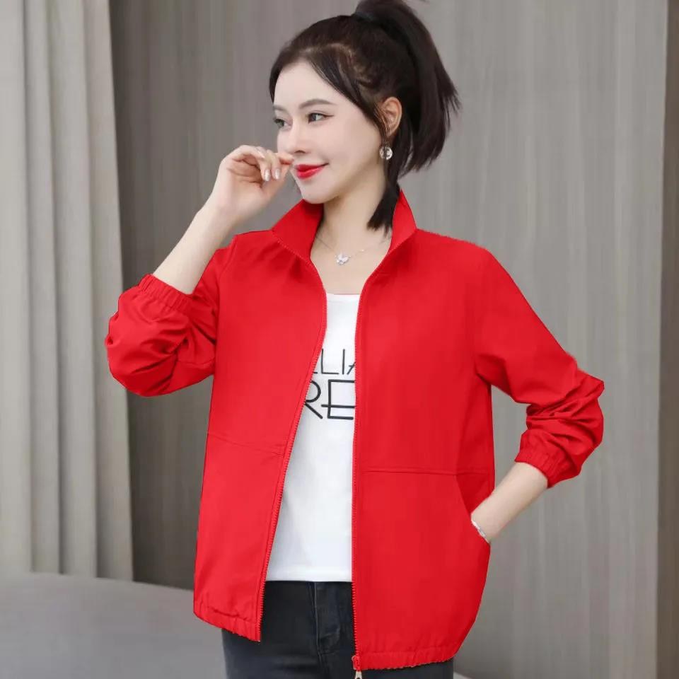 Jacket Female Spring and Autumn Loose Wild Workmanship Jacket Women's Coat