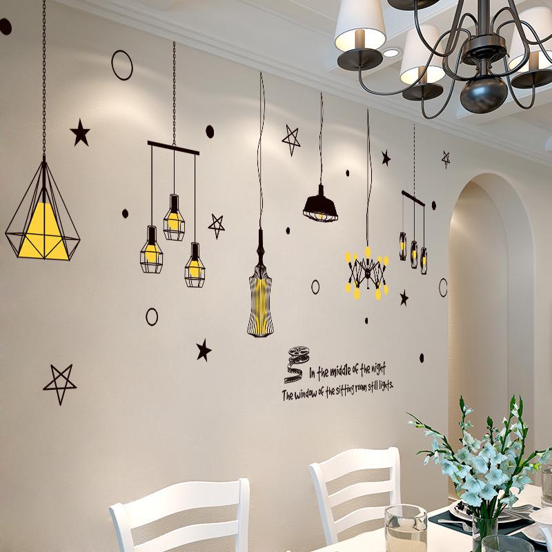 Creative personality chandelier self-adhesive wallpaper stickers