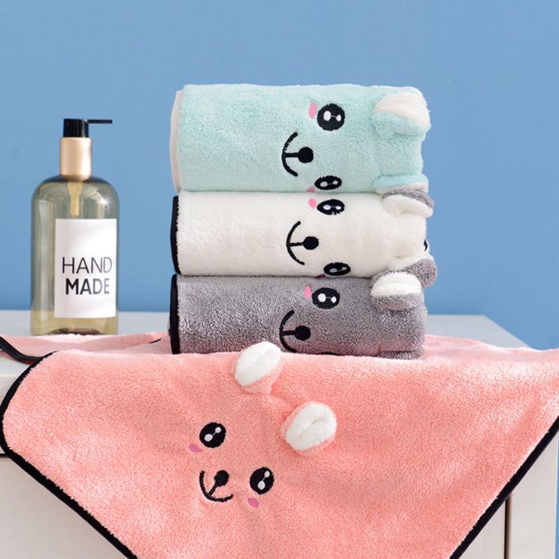 Household Cute Bath Towel Towel Set Pure Cotton Super Soft Absorbent Bath Cartoon Towel Fabric Skin-friendly Soft and Absorbent