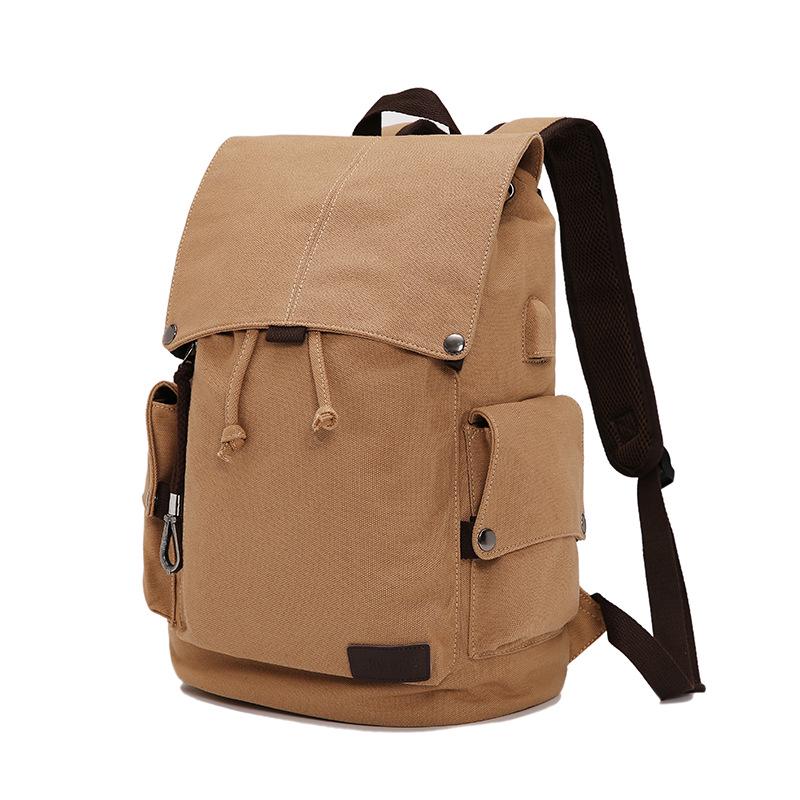 Canvas Backpack Men Large Capacity Waterproof Student Computer Bag Outdoor Sports Travel Bags