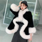 Winter Fashion Fox Fur Grass Woman Coat Plush Thickening Medium Length Women's Leather Coat Plush Thin Rabbit Hair Coat