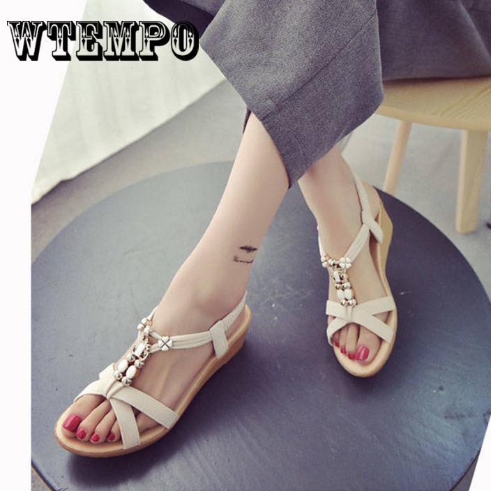 Single Shoes Women Summer Sandals Women Vintage Flat Sandals Comfortable