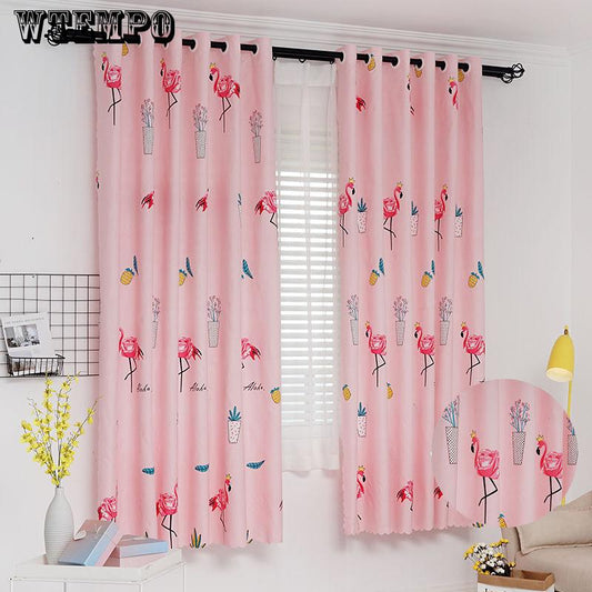 2pcs Short Curtain Living Room Bedroom Small Curtain Finished Shade Curtain