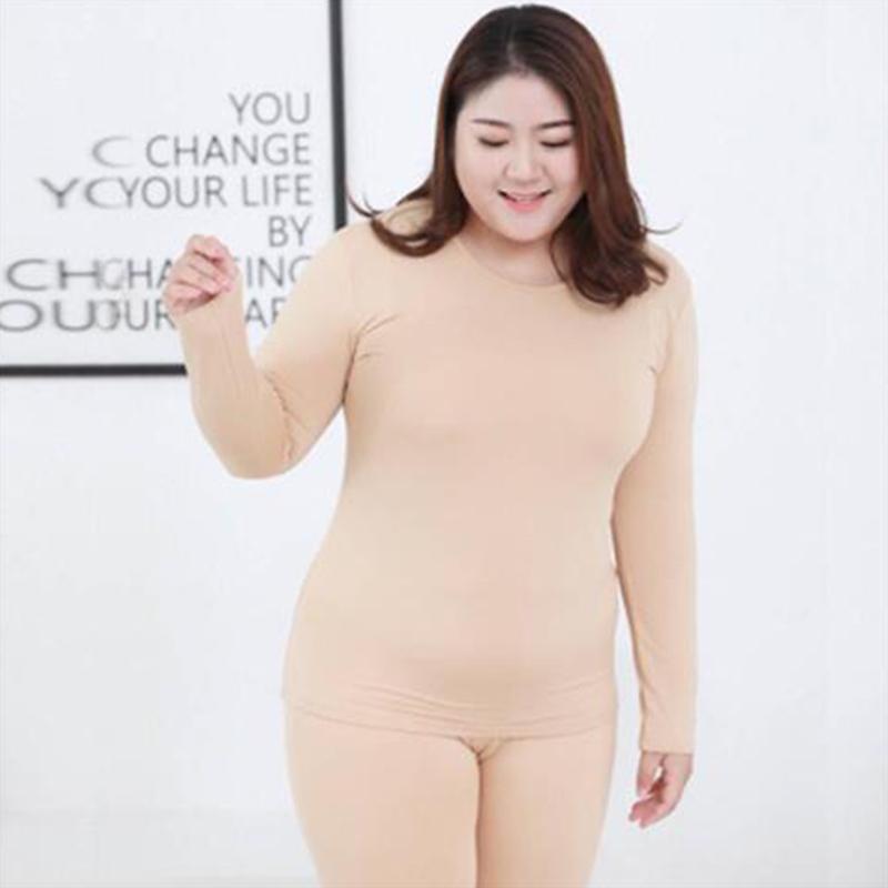 Add Fertilizer To Increase Thermal Underwear Ladies Extra Fat Cotton Thick Pajamas Plus Size Autumn Clothes Long Trousers Suit