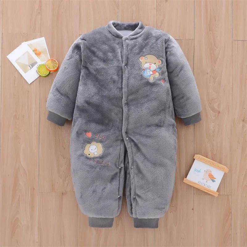 Baby One-piece Clothes Spring and Autumn Male and Female Baby Cotton Warm Outdoor Clothes Can Be Opened File Climbing Clothes