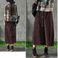 Corduroy A-line Skirt Women Loose Fall/winter Single-breasted Plus Size Skirt High-waisted Corduroy Long Skirt with Pockets